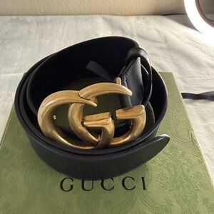 Gucci Black Leather Belt